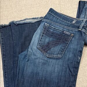 7 For All Mankind Dark Blue Flare LOW RISE jeans size 30